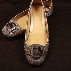 Michael Kors silver Flats